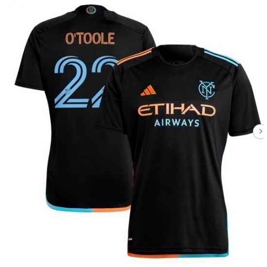 Men's New York City FC Kevin O'Toole adidas Black 2024 24 7 Kit Replica Player Jersey